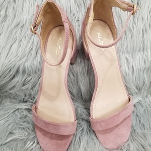 Aldo Suede Light Pink/Champagne Sandals